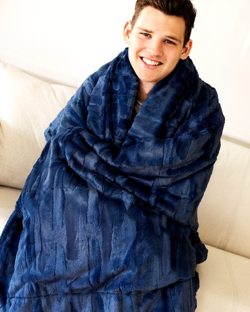 Sorbet Navy Blanket
