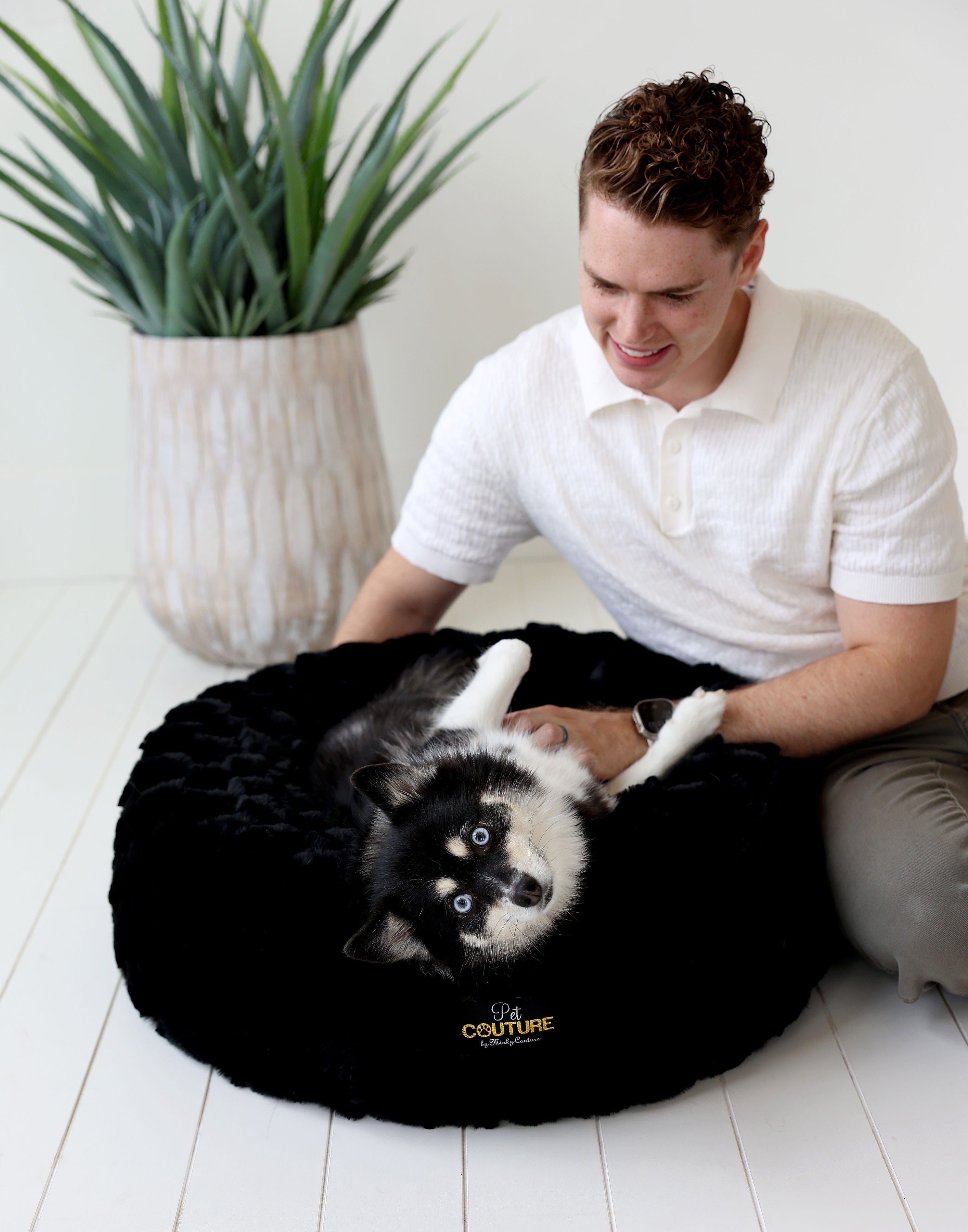 Black Crinkle Pet Bed COVER ONLY