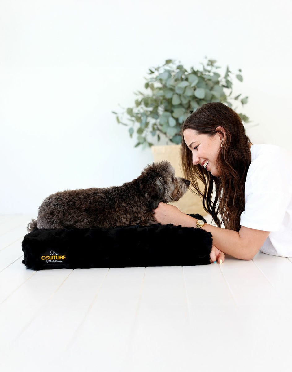Black Crinkle Pet Crate Pad COVER ONLY