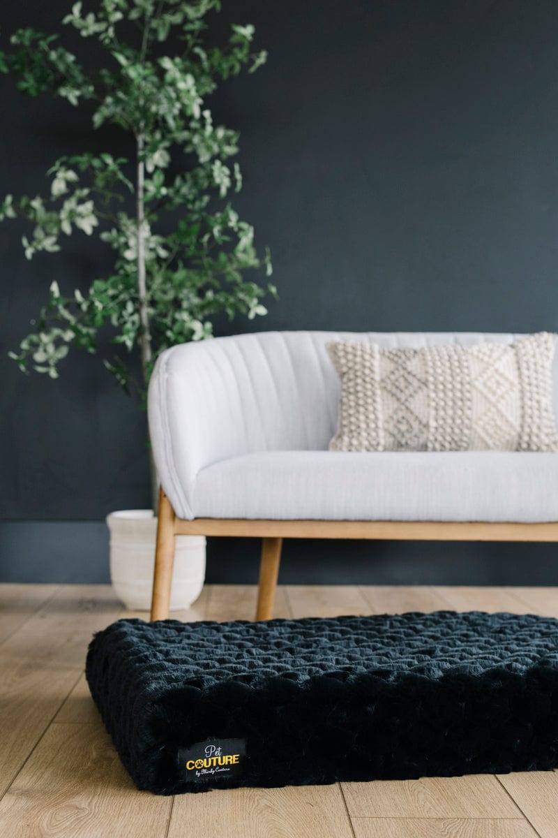 Black Crinkle Pet Crate Pad