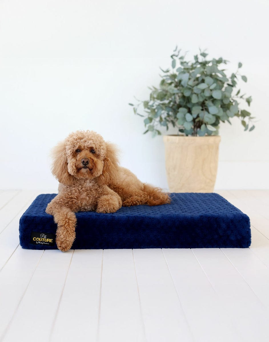 Blue Honeycomb Pet Crate Pad