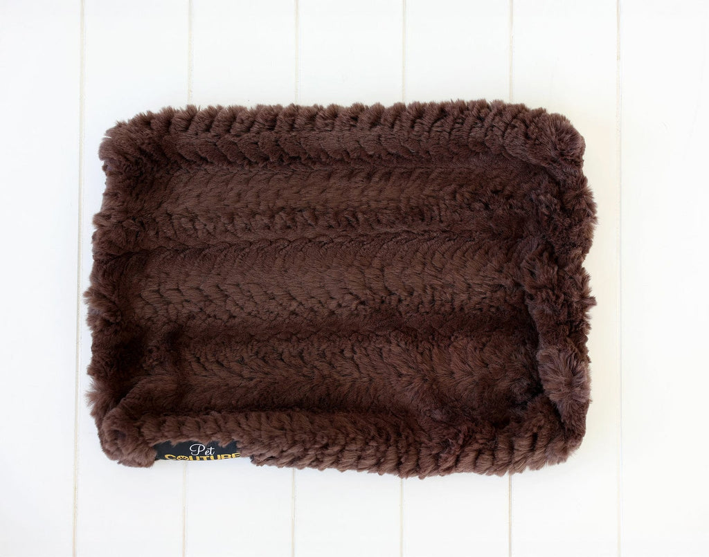 Brown Plume Pet Crate Pad COVER ONLY