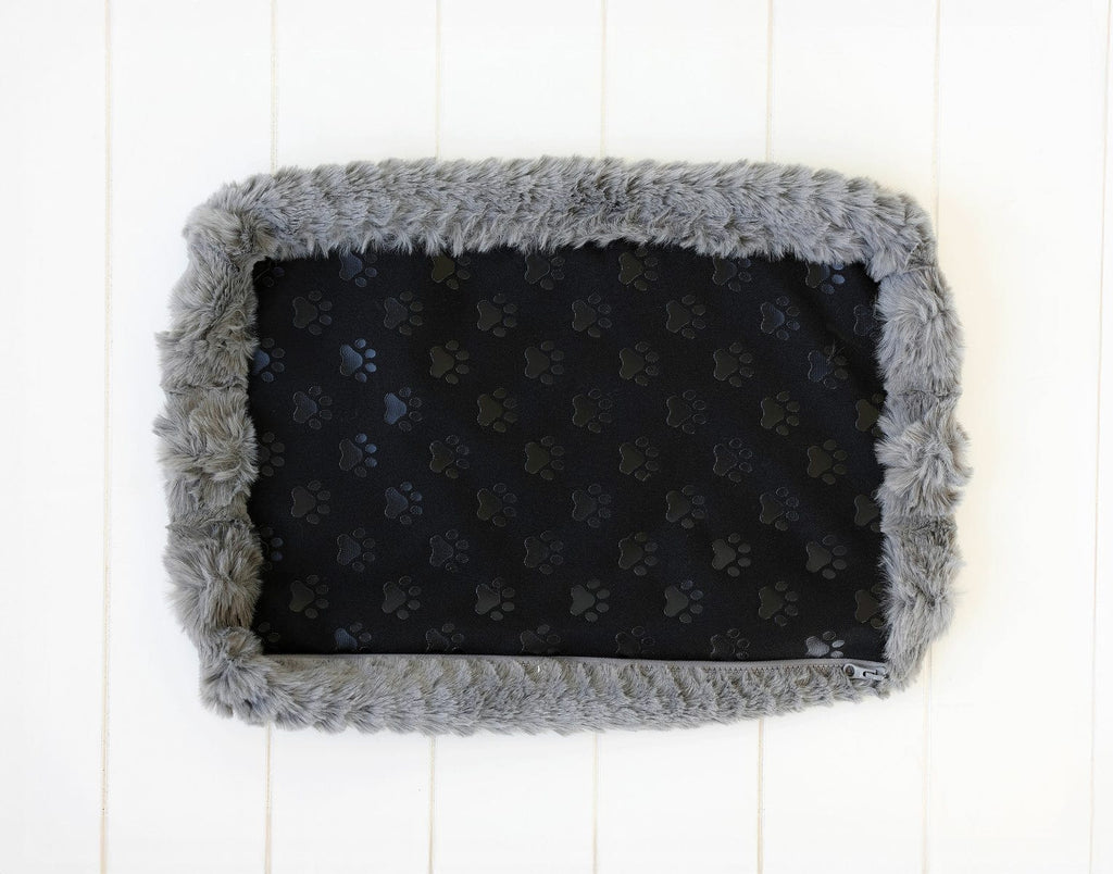 Charcoal Plume Pet Crate Pad COVER ONLY
