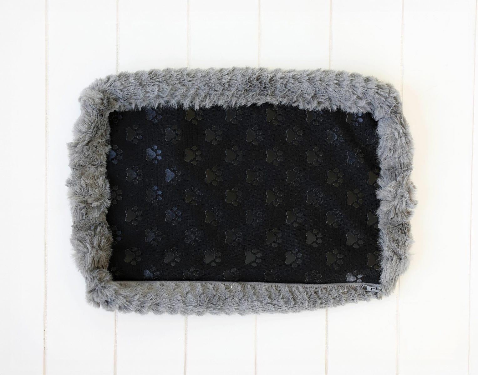 Charcoal Plume Pet Crate Pad COVER ONLY