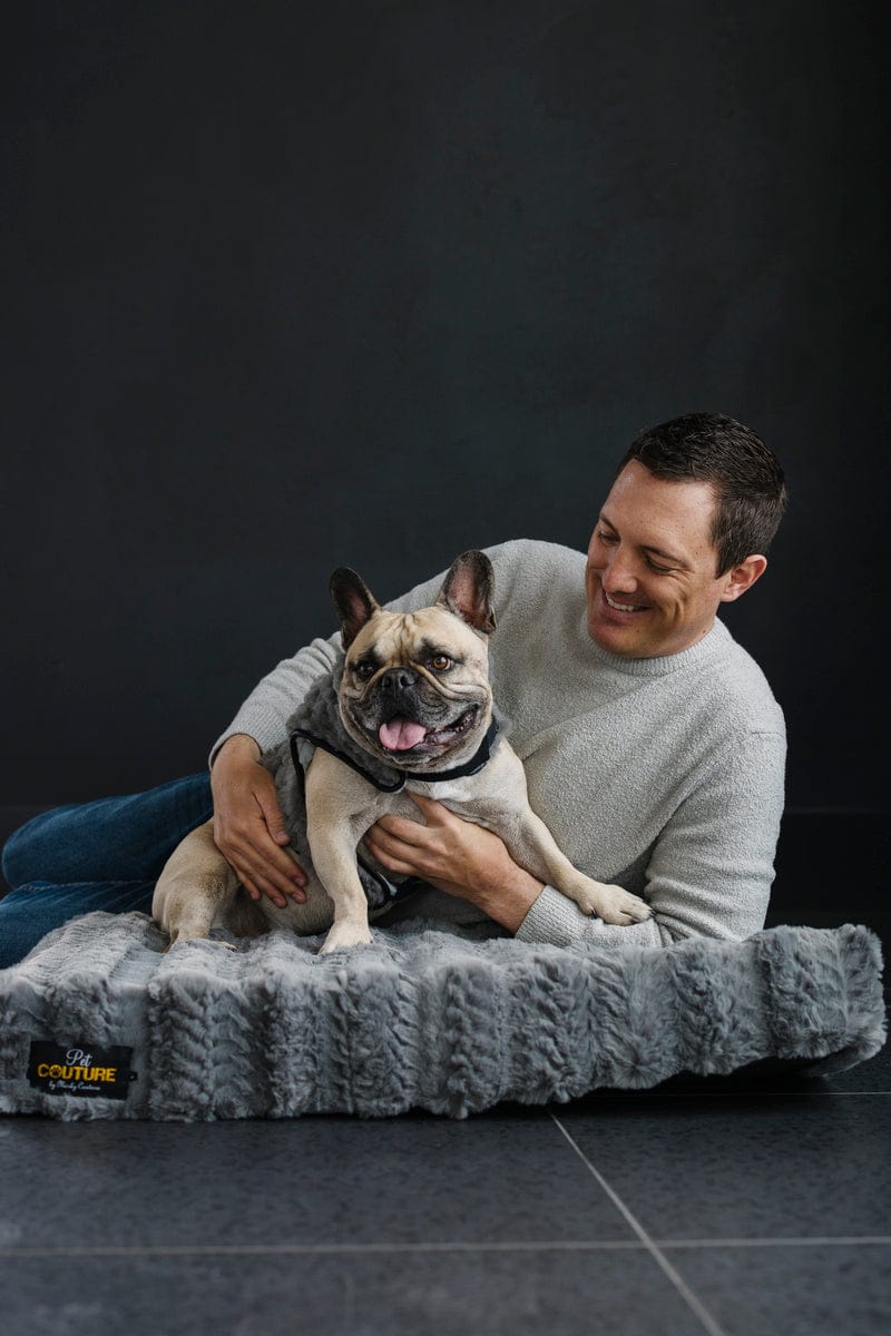 Charcoal Plume Pet Crate Pad