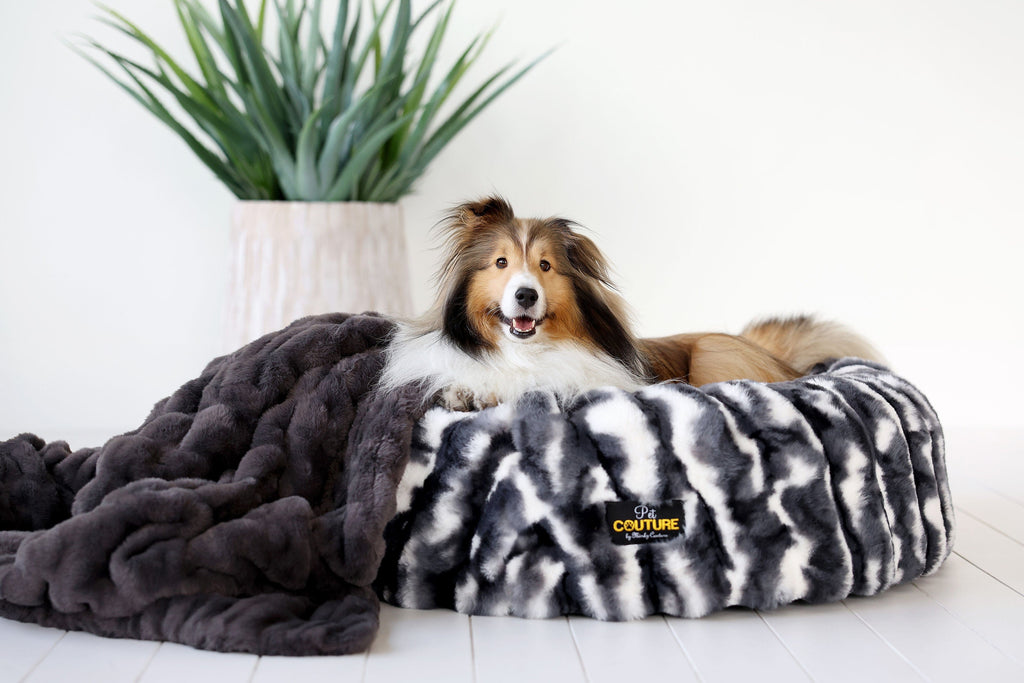 Cloudy Day Black Pet Bed COVER ONLY