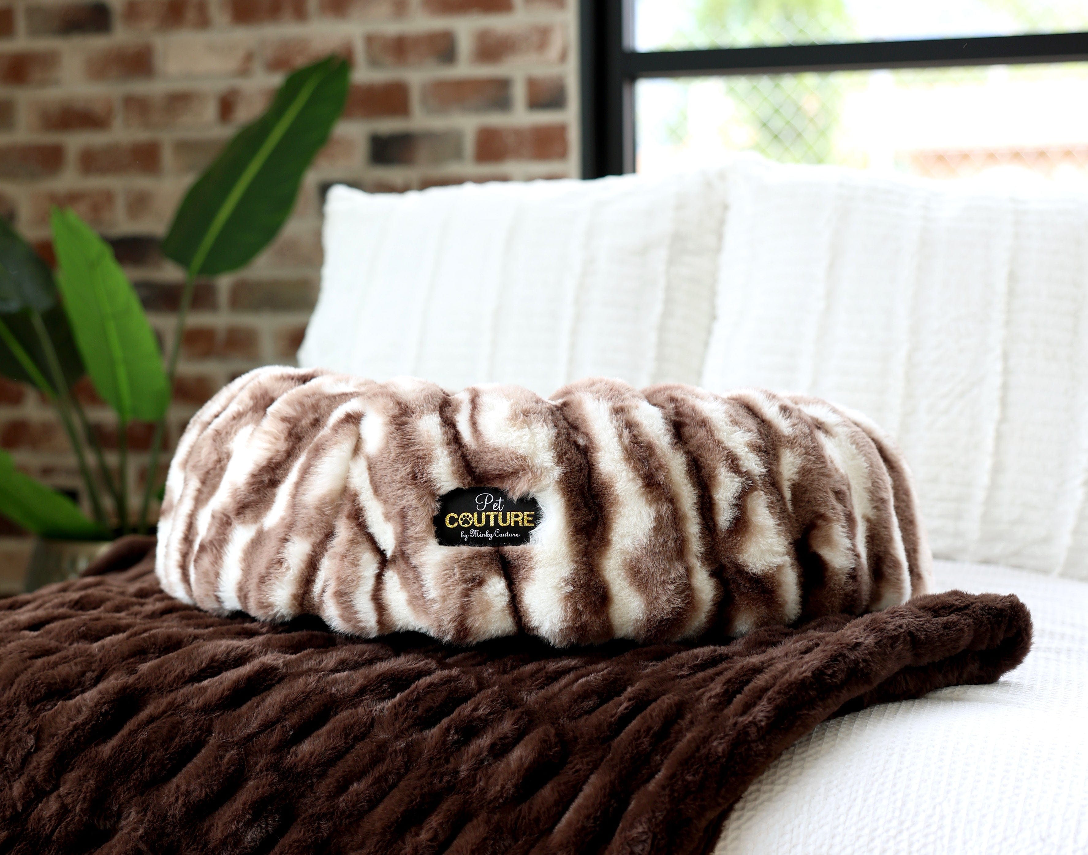 Cloudy Day Brown Pet Bed COVER ONLY