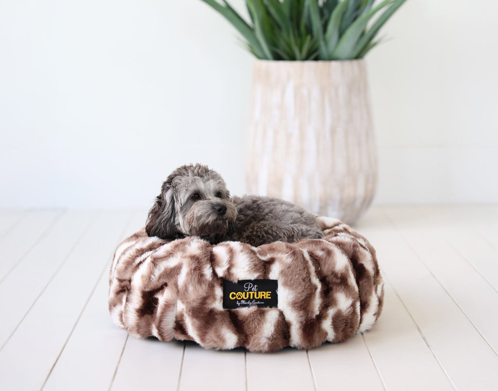 Cloudy Day Brown Pet Bed COVER ONLY
