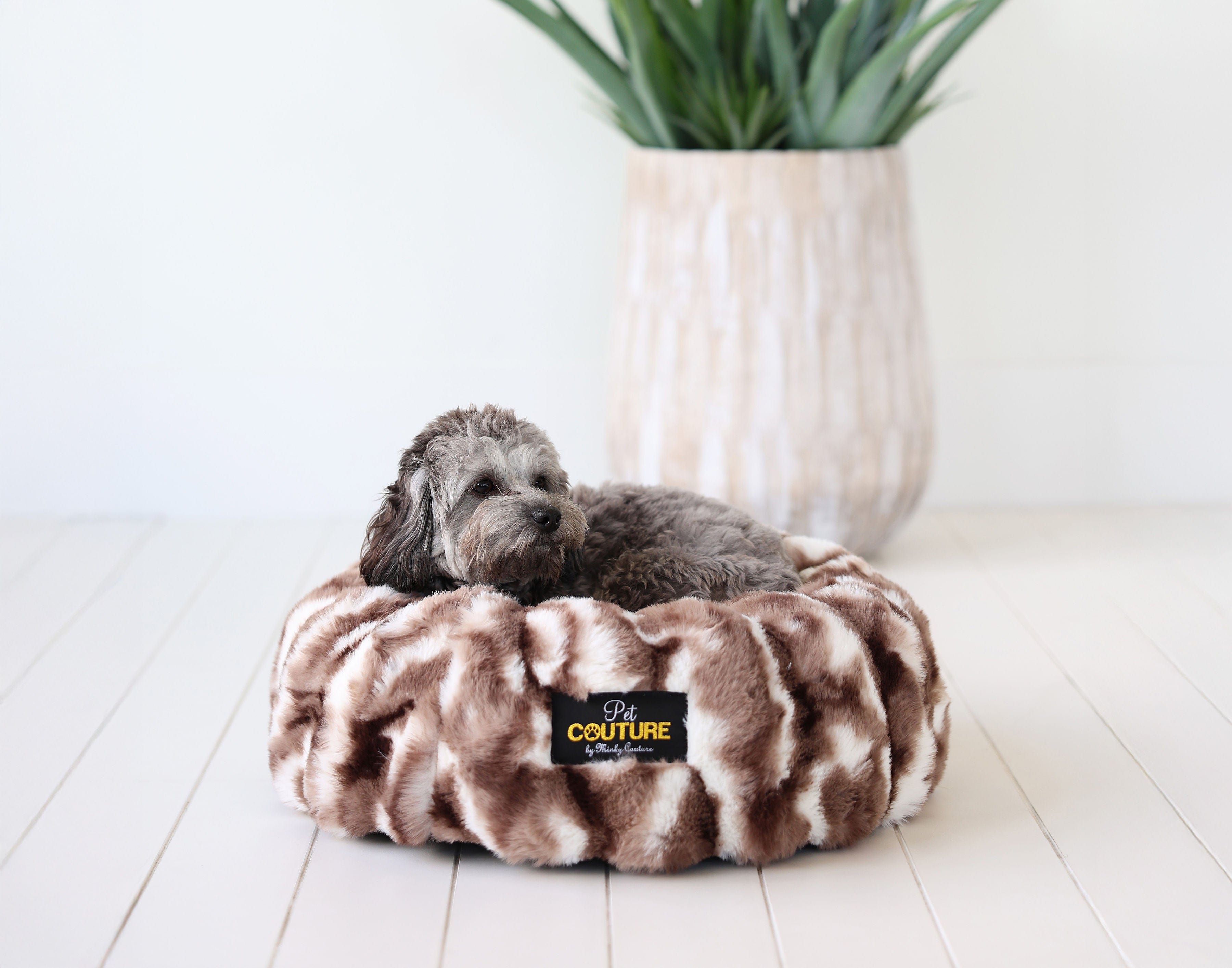 Cloudy Day Brown Pet Bed COVER ONLY