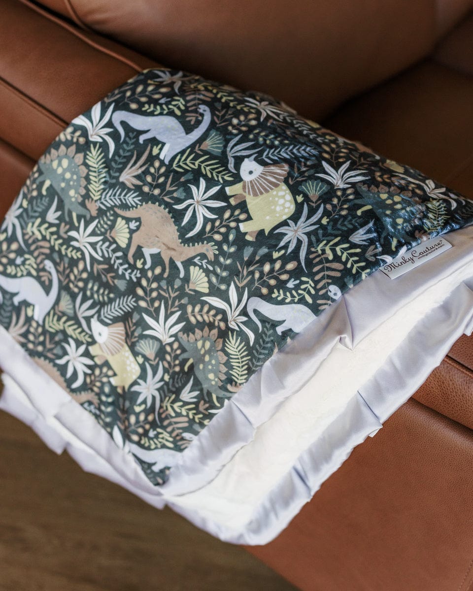 Little Dino - Gray Blanket