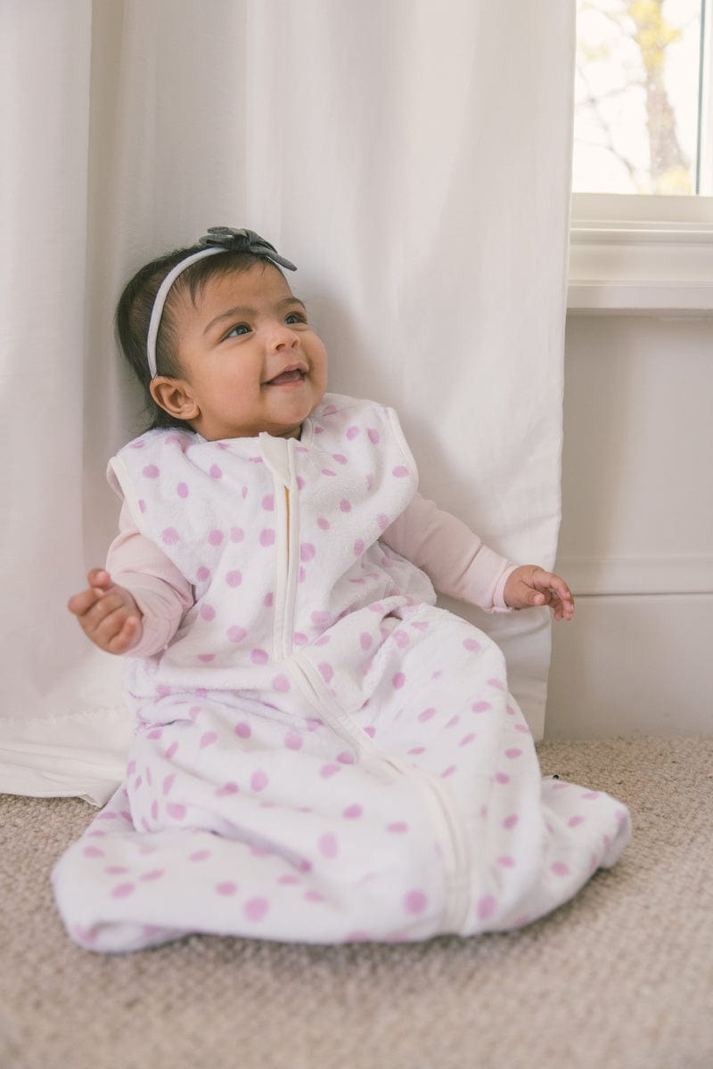 Dot Pink Wearable Minky Blanket