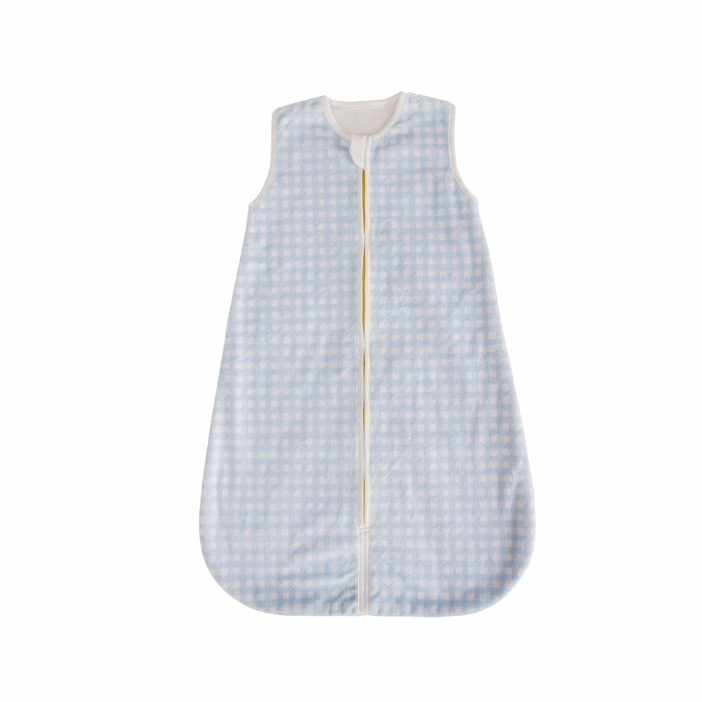 Dusty Blue Gingham Wearable Minky Blanket