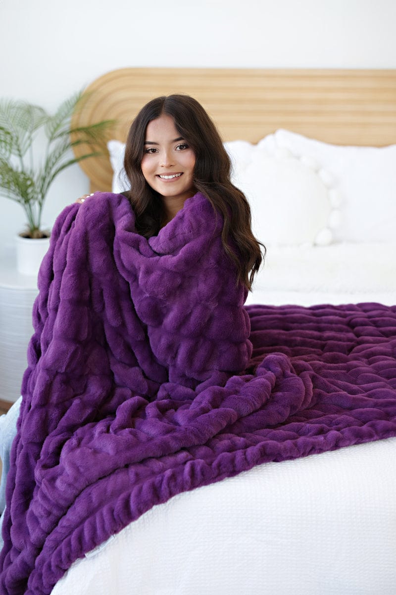 Hugs Sunset Purple Blanket