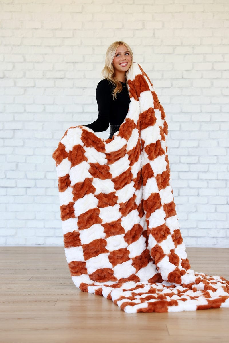 Hugs Check Pumpkin Blanket