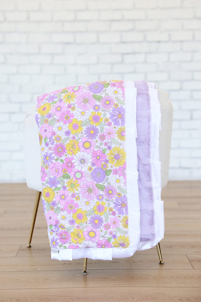 Boho Flower Lilac Blanket
