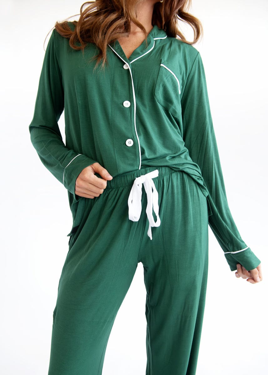 Middle of the Night Button Up - Dark Green