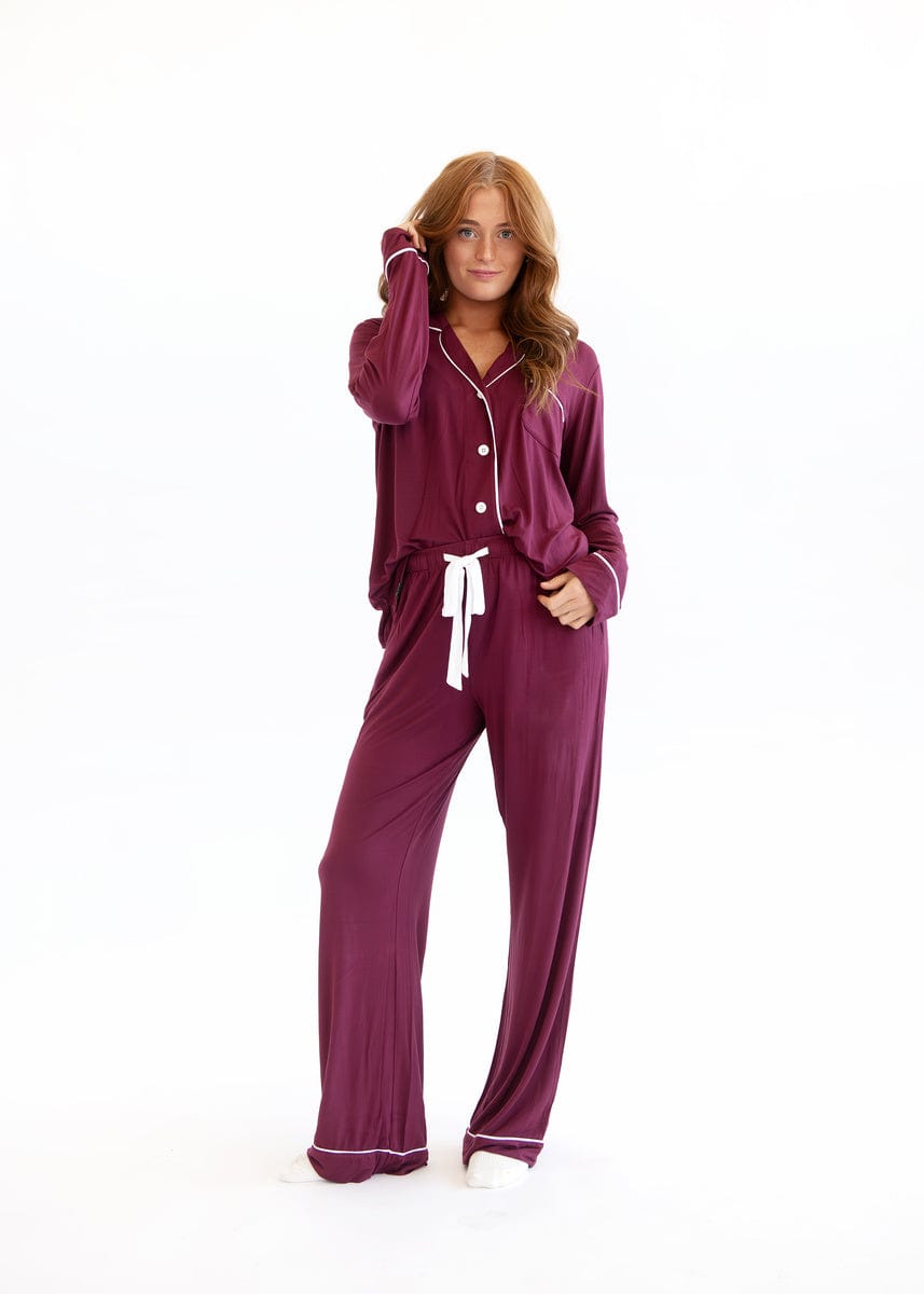 Middle of the Night Button Up - Maroon