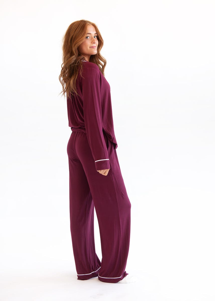 Middle of the Night Button Up - Maroon