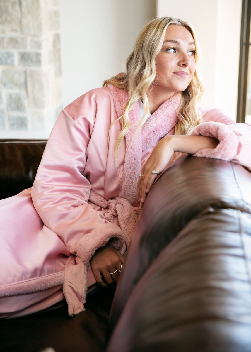 Satin Blush Robe