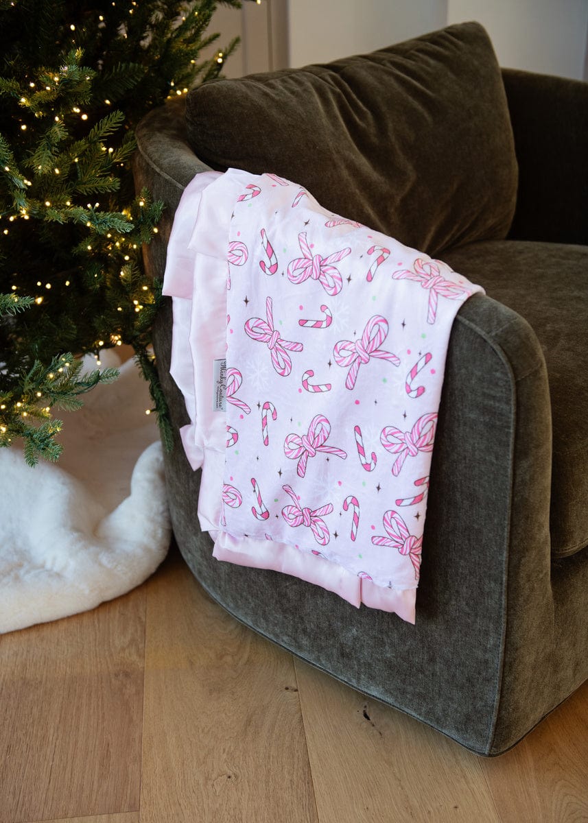 Candy Cane Bows Blanket