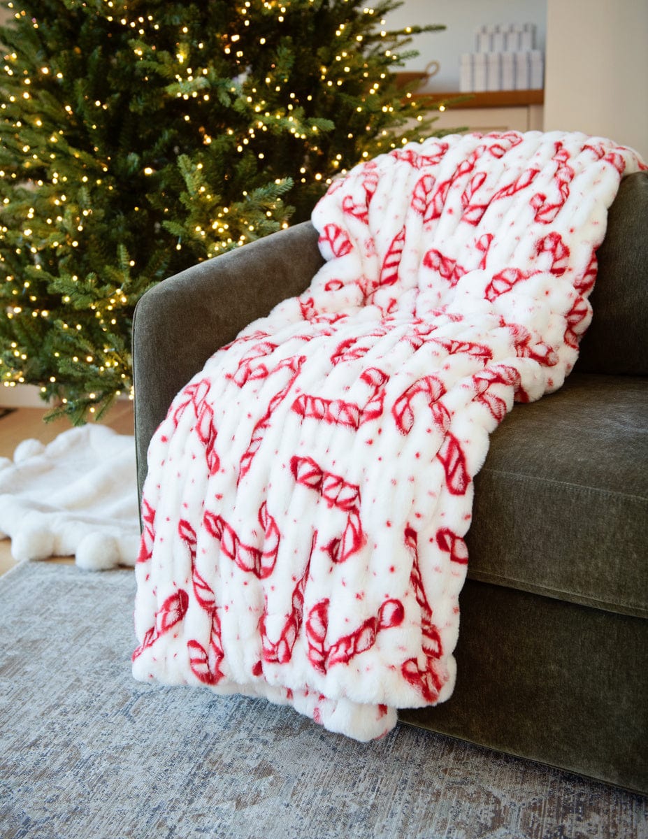 Hugs Candy Cane Blanket