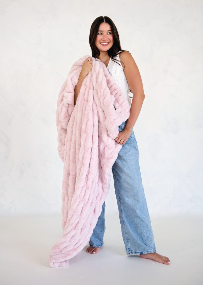 Hugs Bashful Pink Blanket