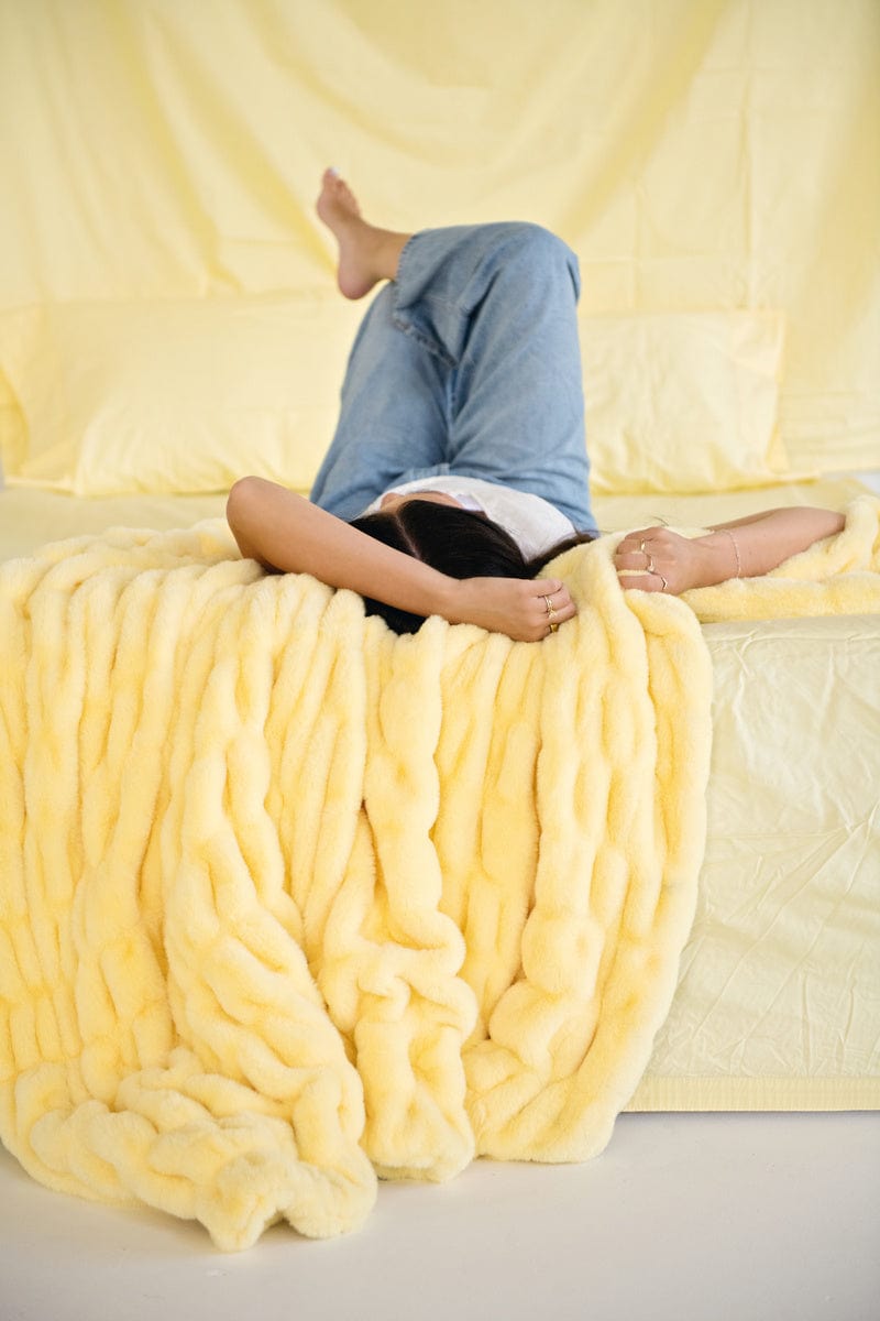 Hugs Butter Yellow Blanket