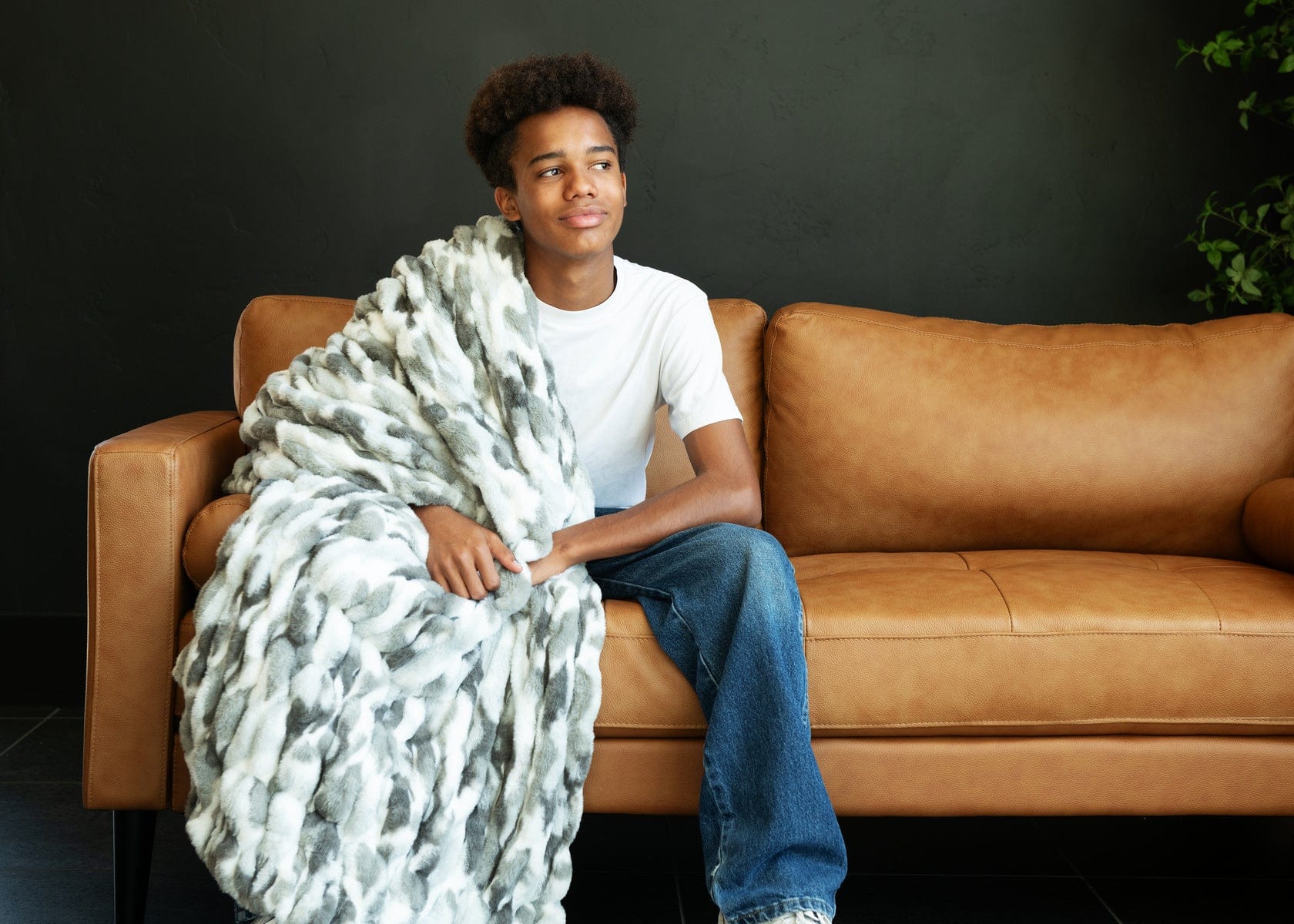 Hugs Camo Gray Blanket