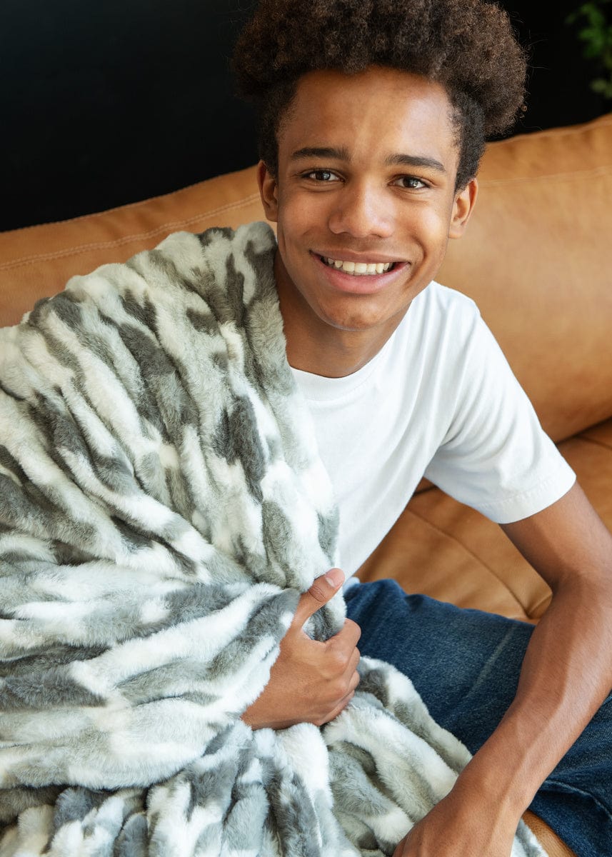 Hugs Camo Gray Blanket