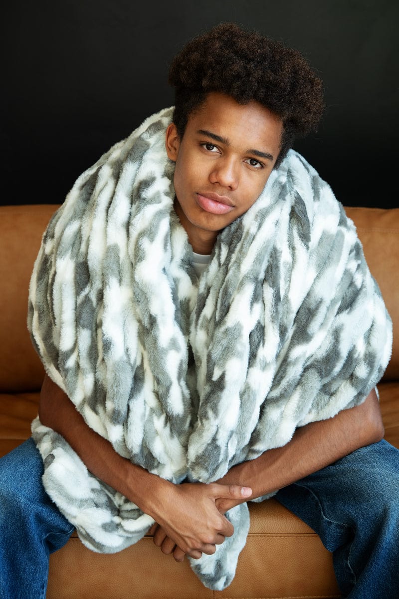 Hugs Camo Gray Blanket