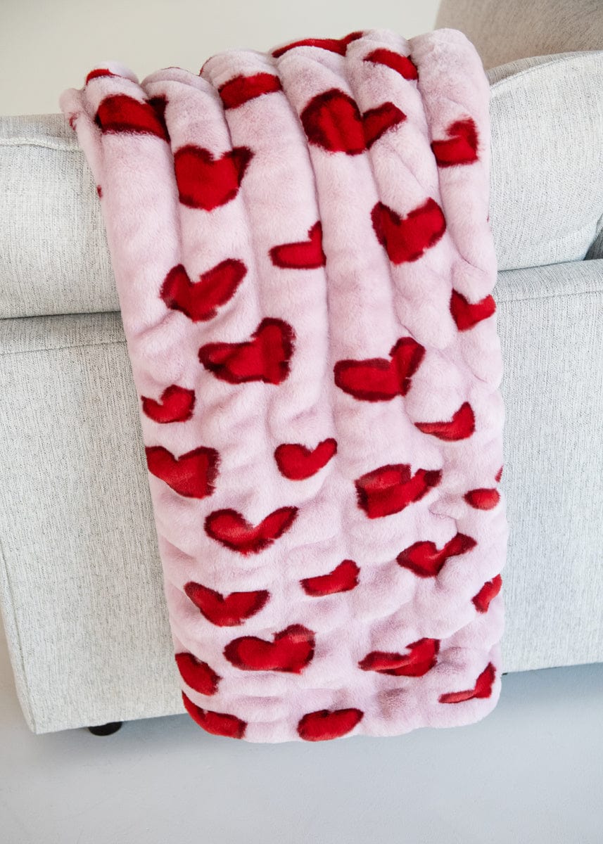 Hugs Heart Red Blanket