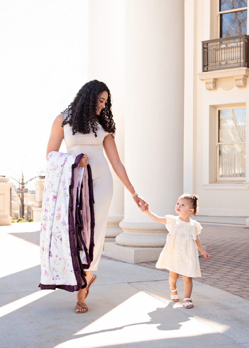 Dusty Plum Wildflower Blanket