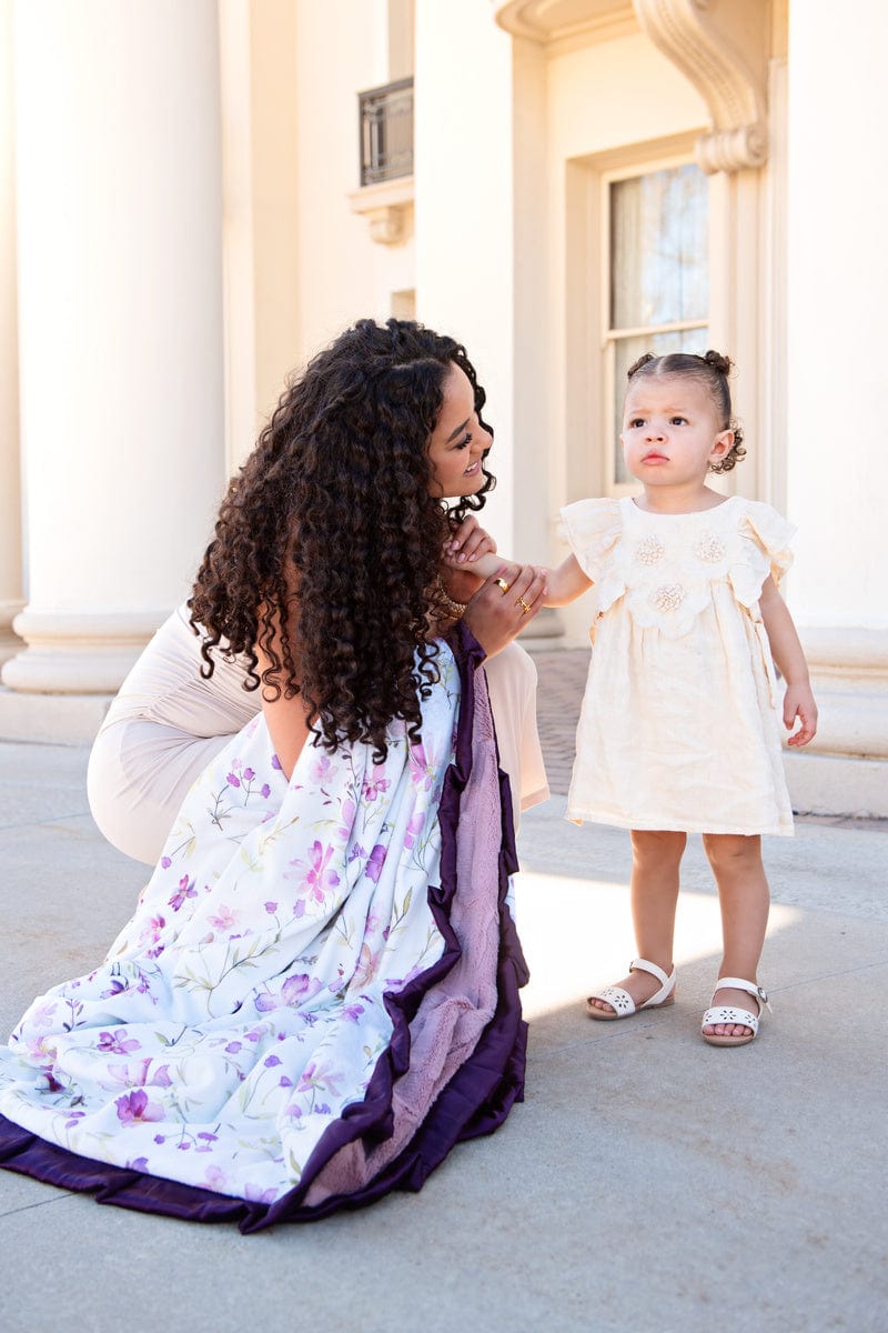 Dusty Plum Wildflower Blanket