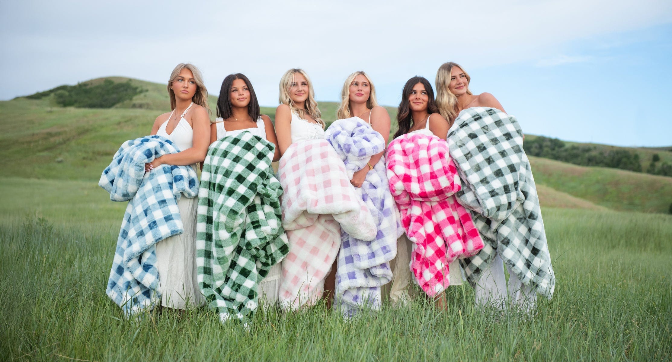 Gingham Check Hot Pink Blanket