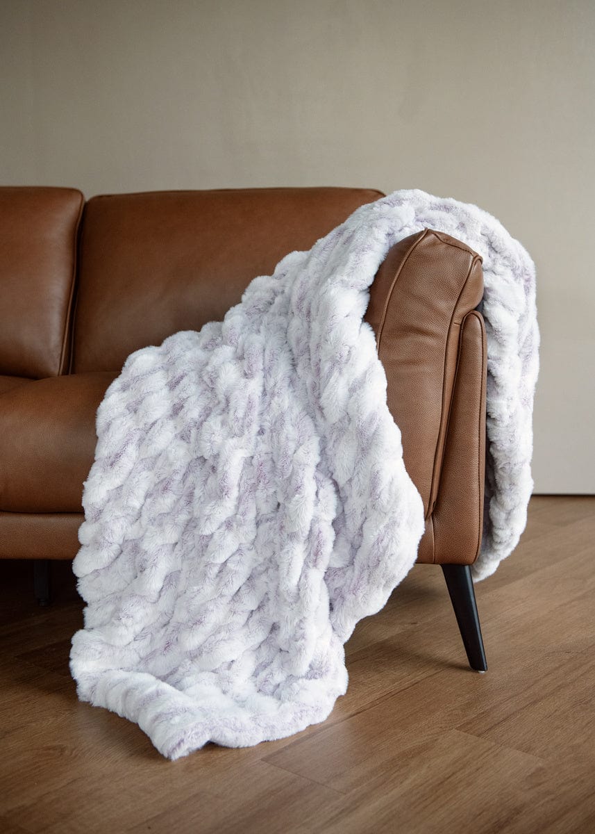 Hugs Snowcapped Plum Blanket