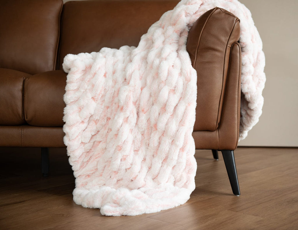 Hugs Snowcapped Peach Blanket