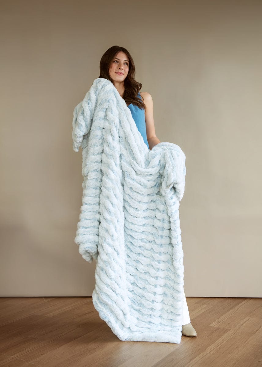 Hugs Snowcapped Blueberry Blanket