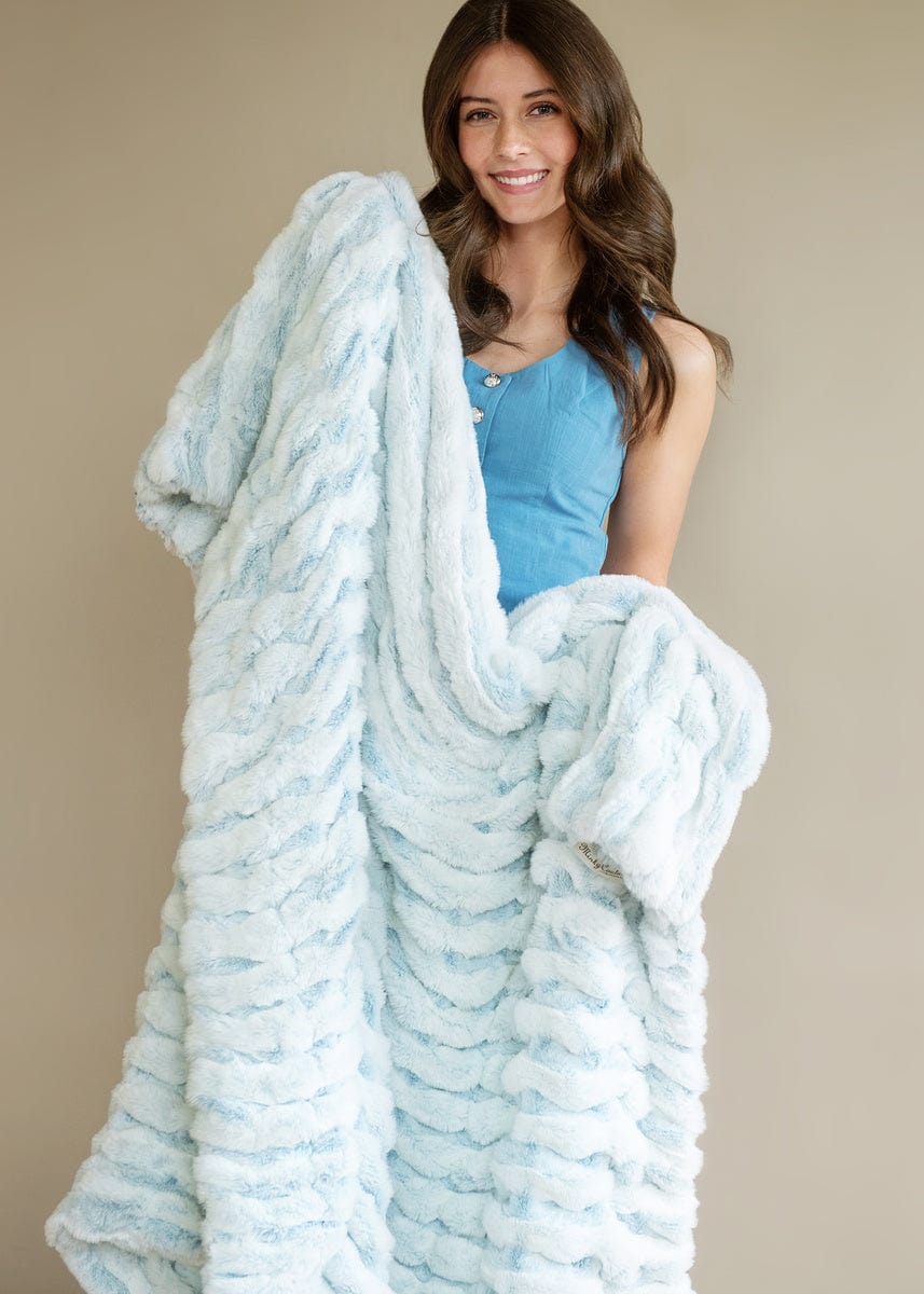 Hugs Snowcapped Blueberry Blanket