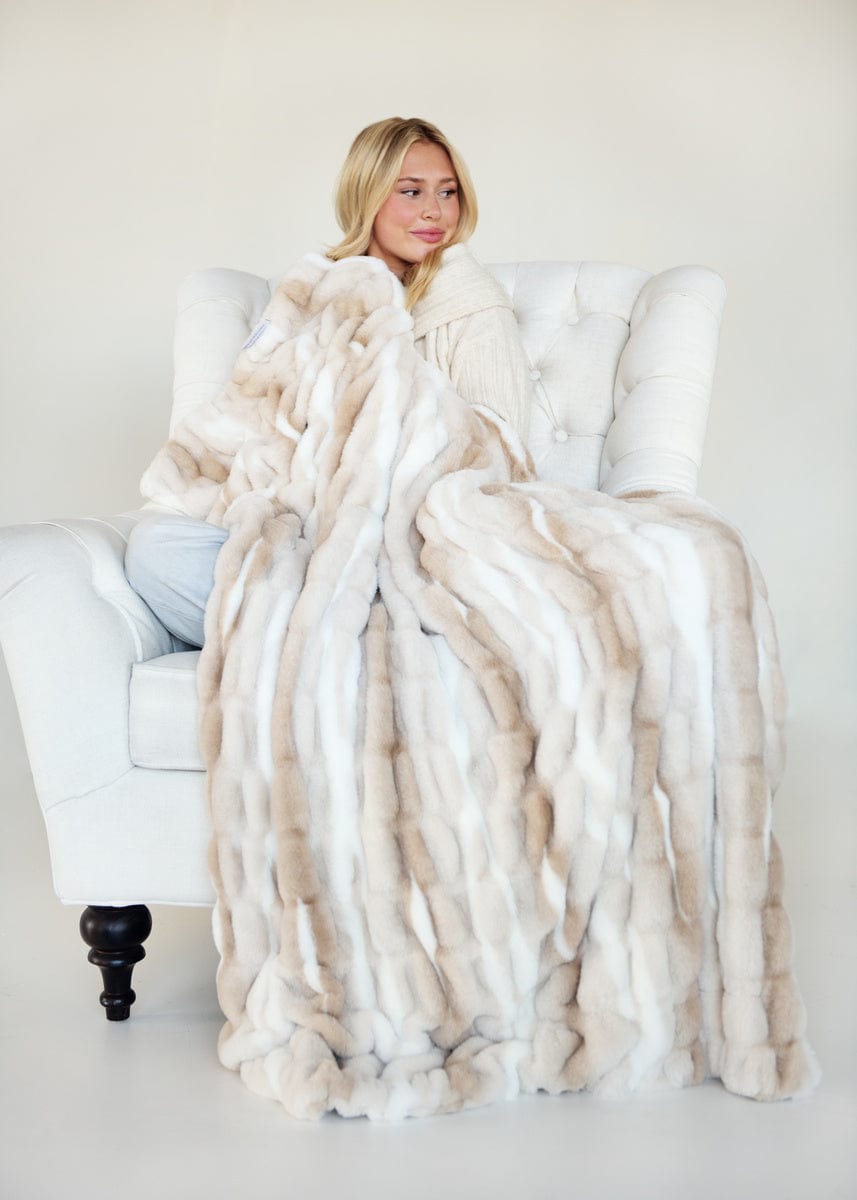 Hugs Swirl Caramel Blanket