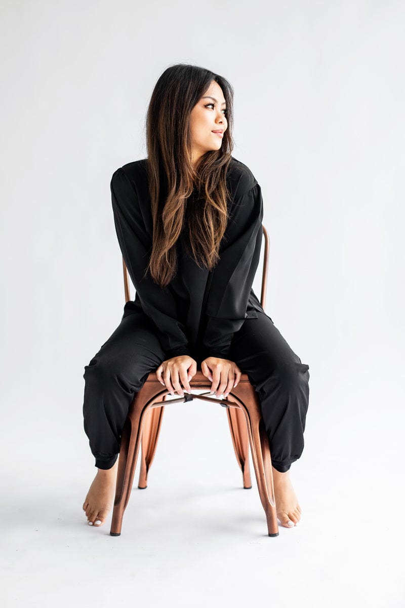 Must be Satin Pajamas - Black