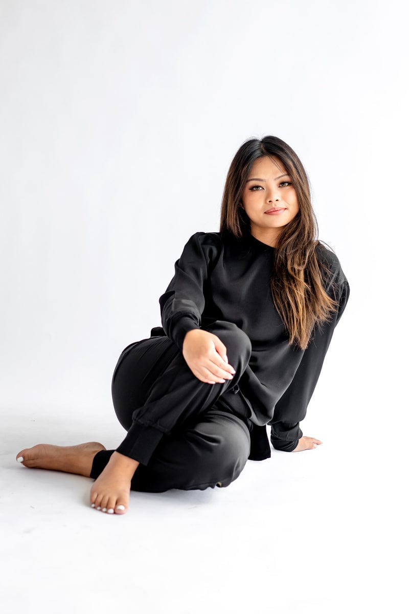 Must be Satin Pajamas - Black