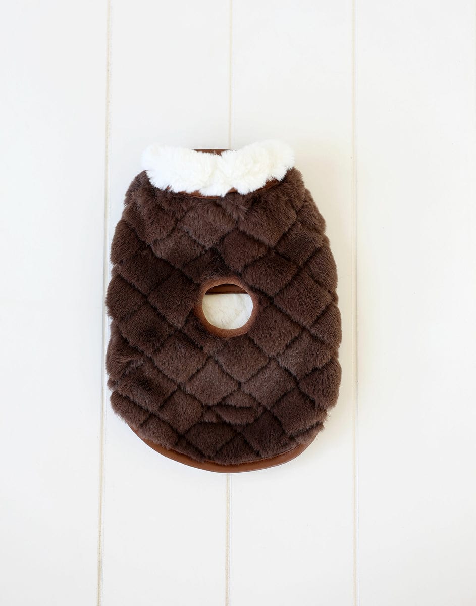 Pet Vest - Cream/Dark Brown