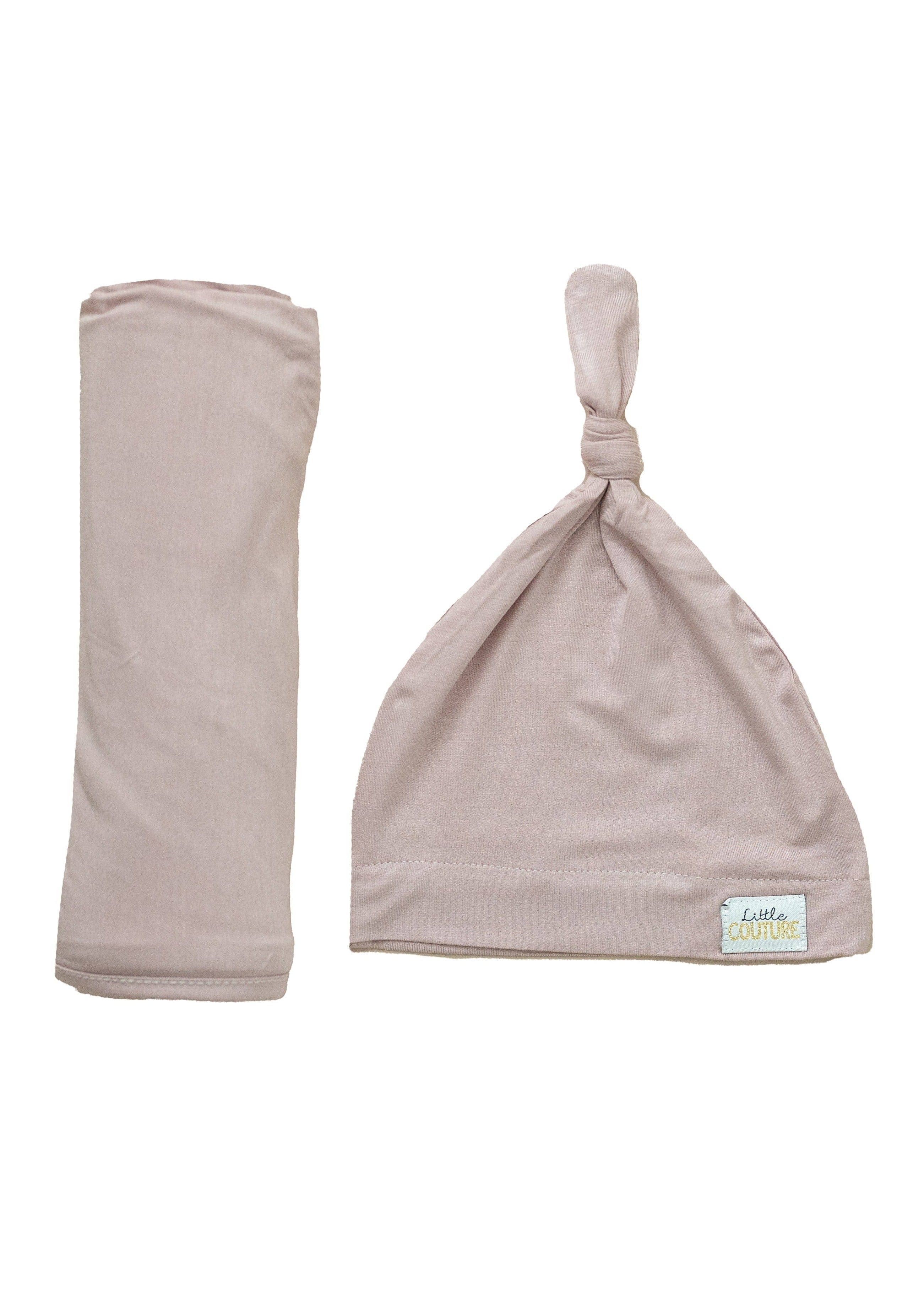 Swaddle and Hat - Blush