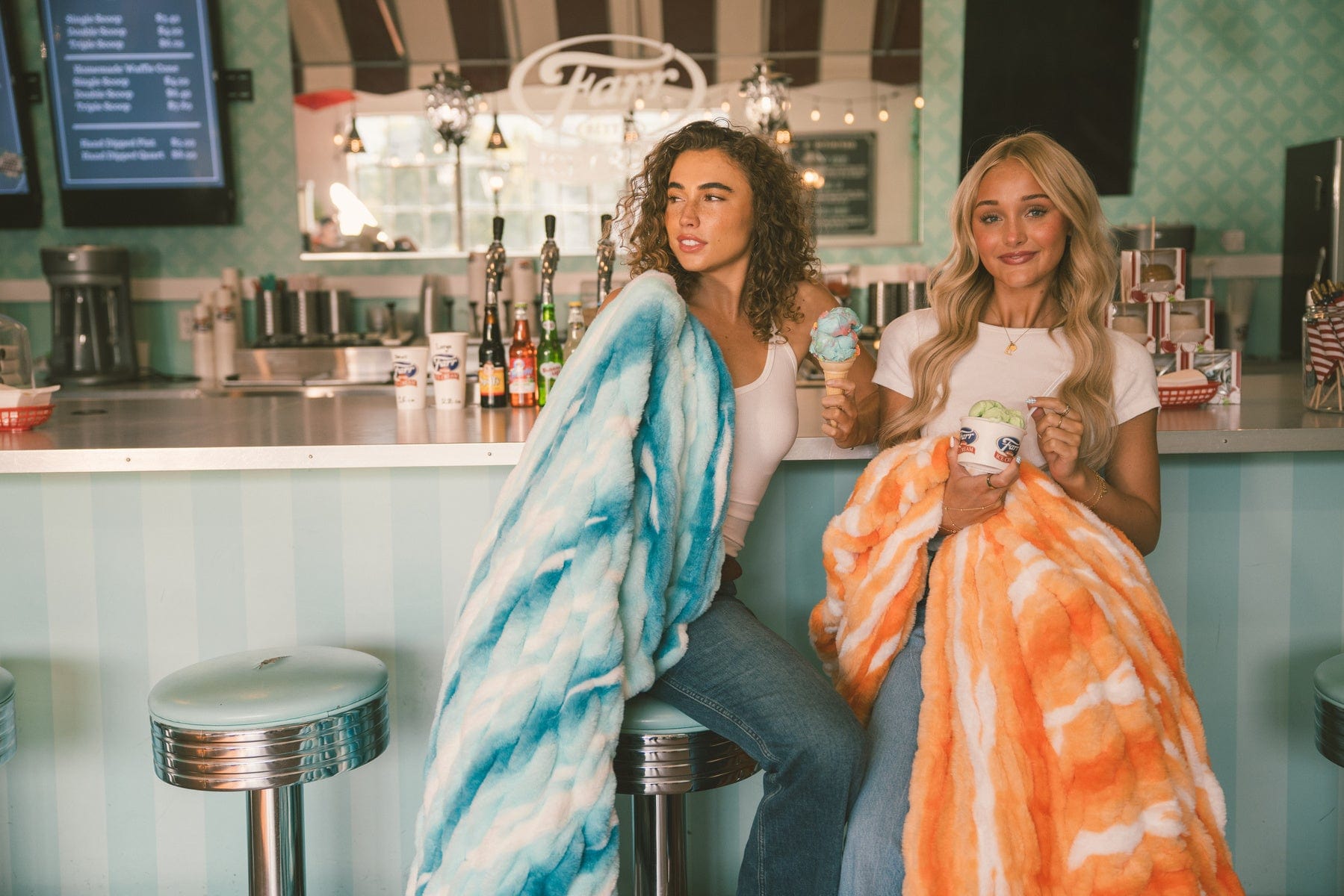 Hugs Swirl Ocean Blue Blanket