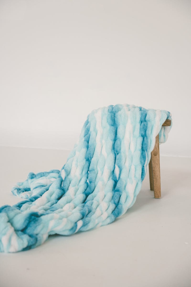Hugs Swirl Ocean Blue Blanket