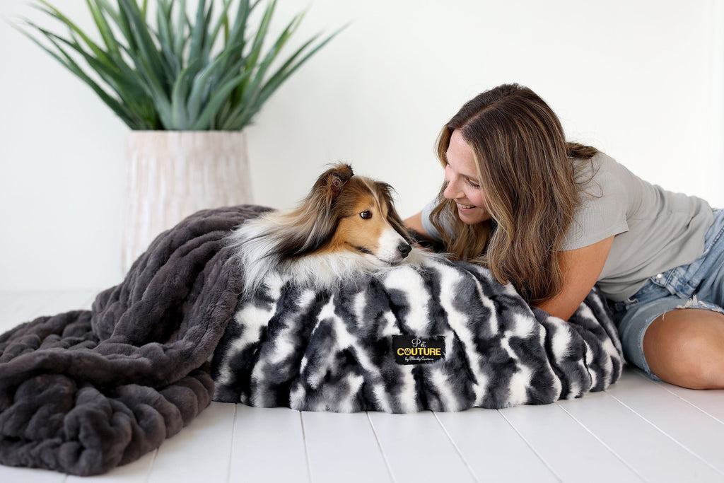 Cloudy Day Black Pet Bed