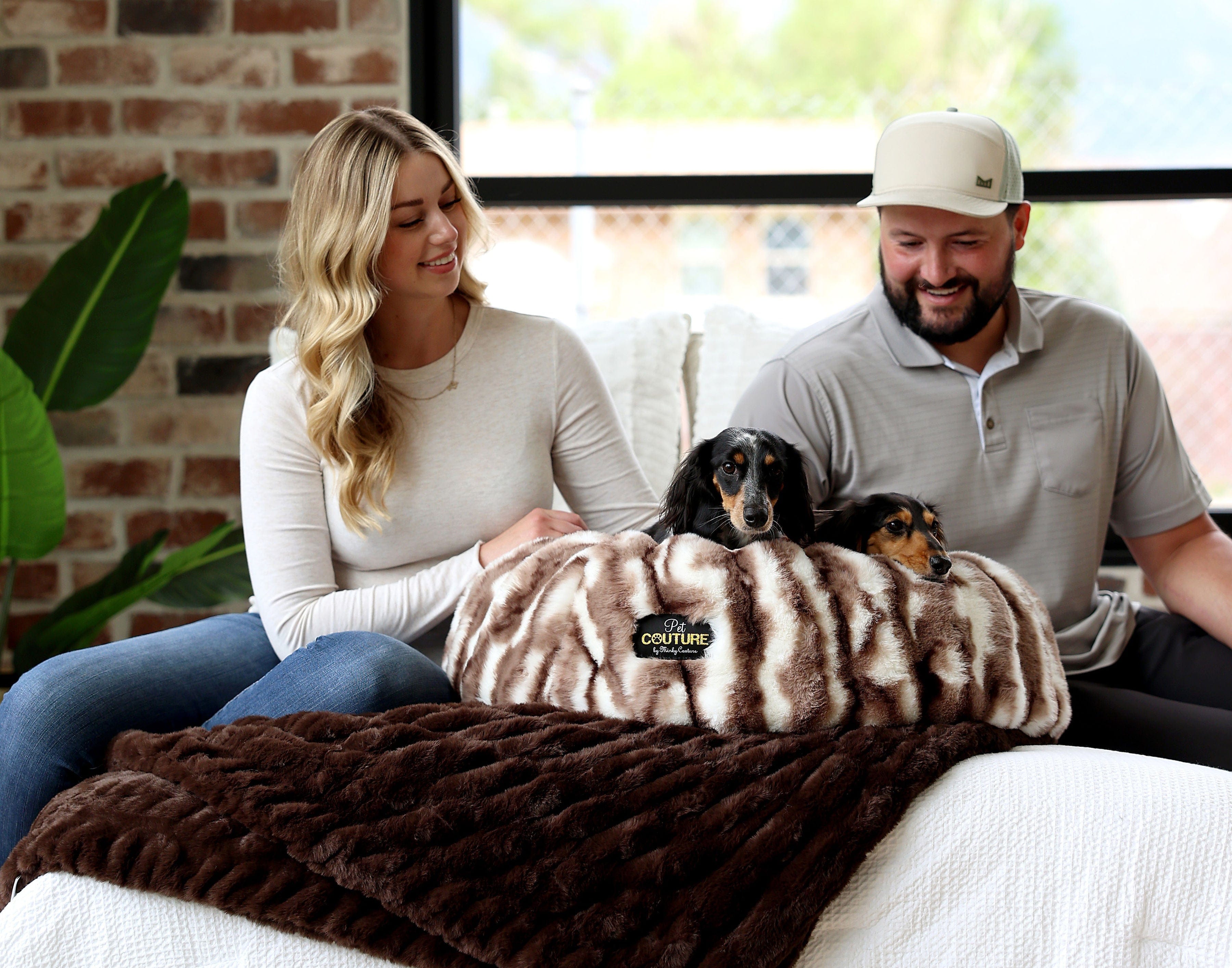 Cloudy Day Brown Pet Bed