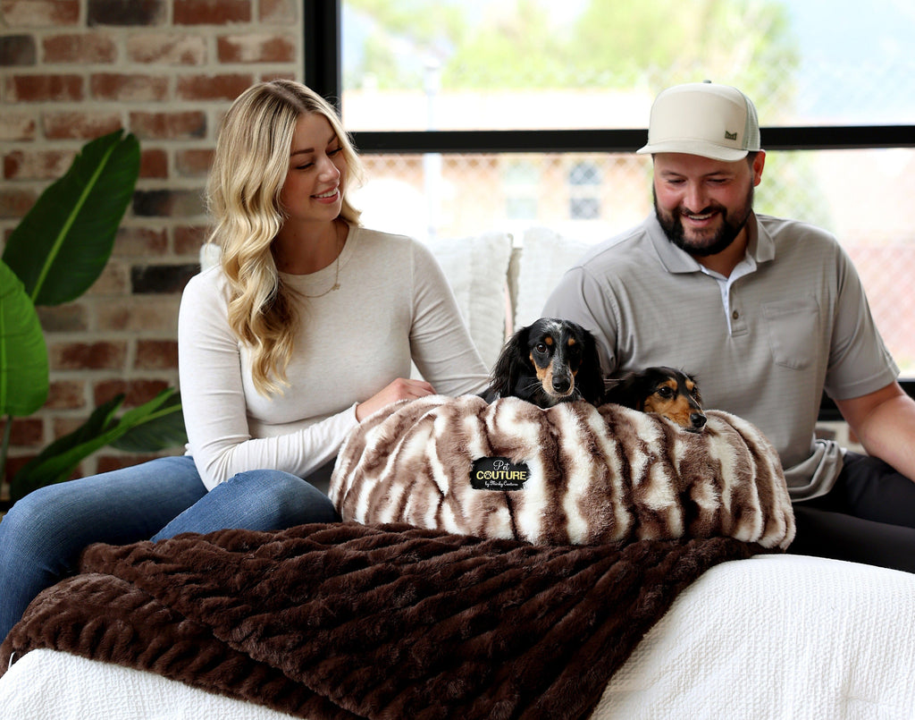 Cloudy Day Brown Pet Bed