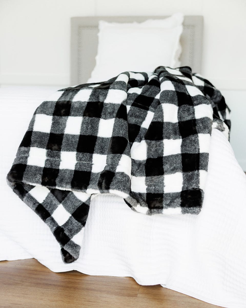 Black & White Check Blanket