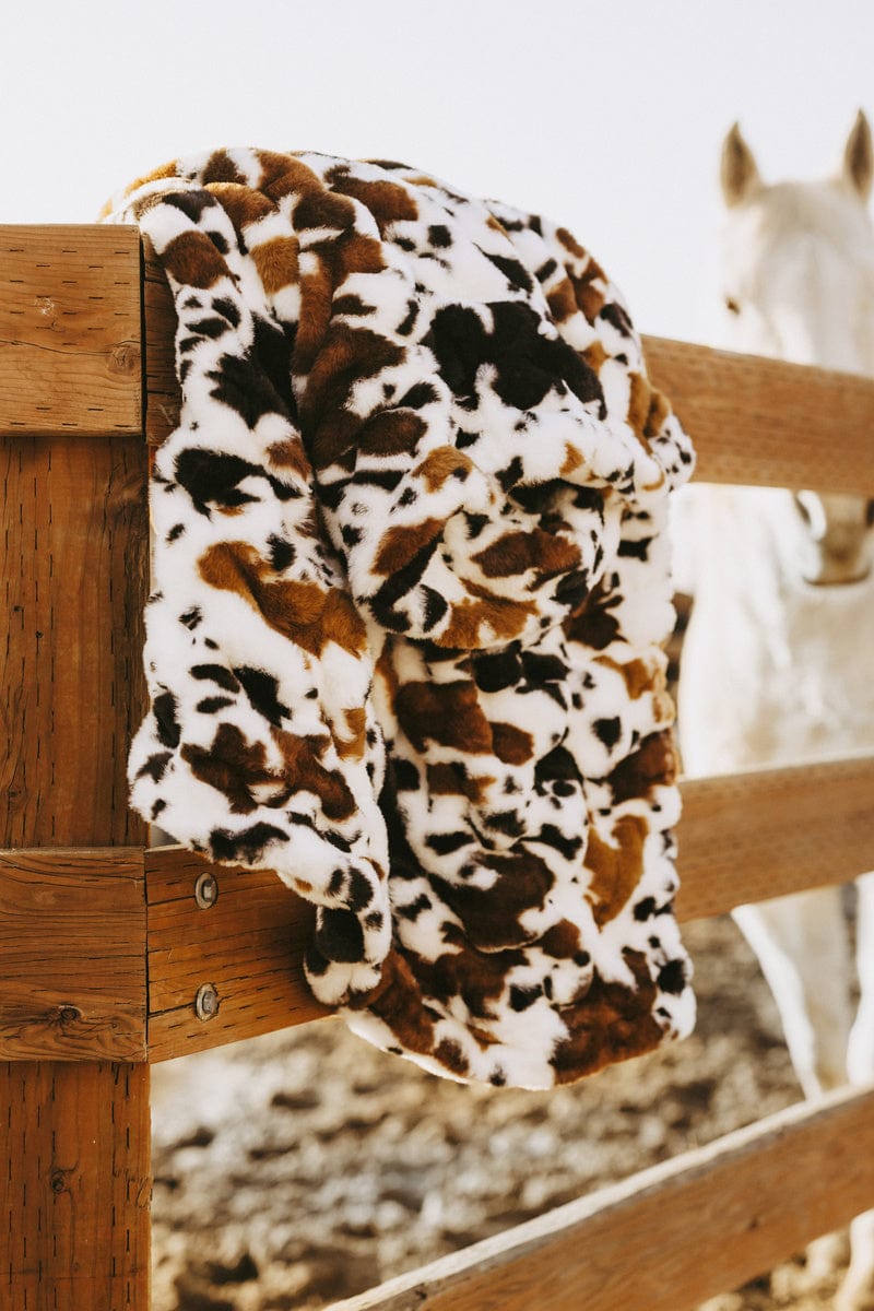 Hugs Brown Cow Blanket